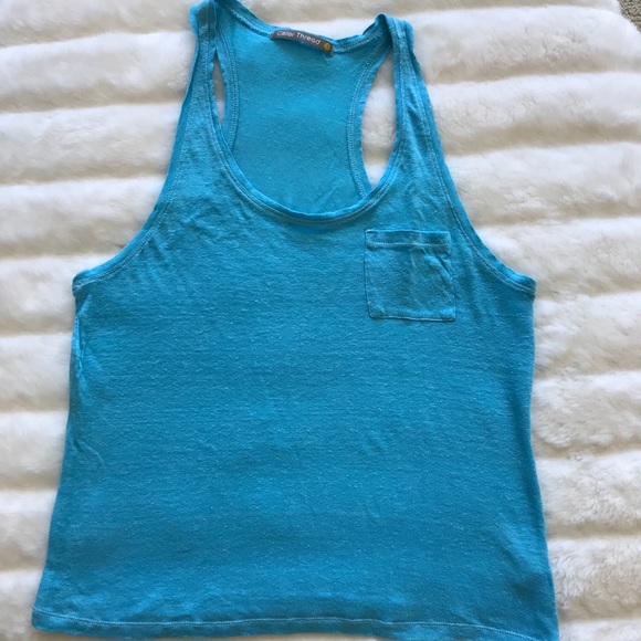 Color Threads Tops - 100% Linen Tank